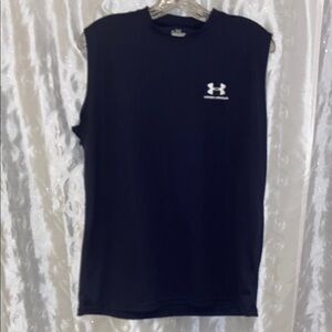 Under Armour Navy Blue Athletic Tank Top Moisture-Wicking Men’s Size Small 🔥 YB5